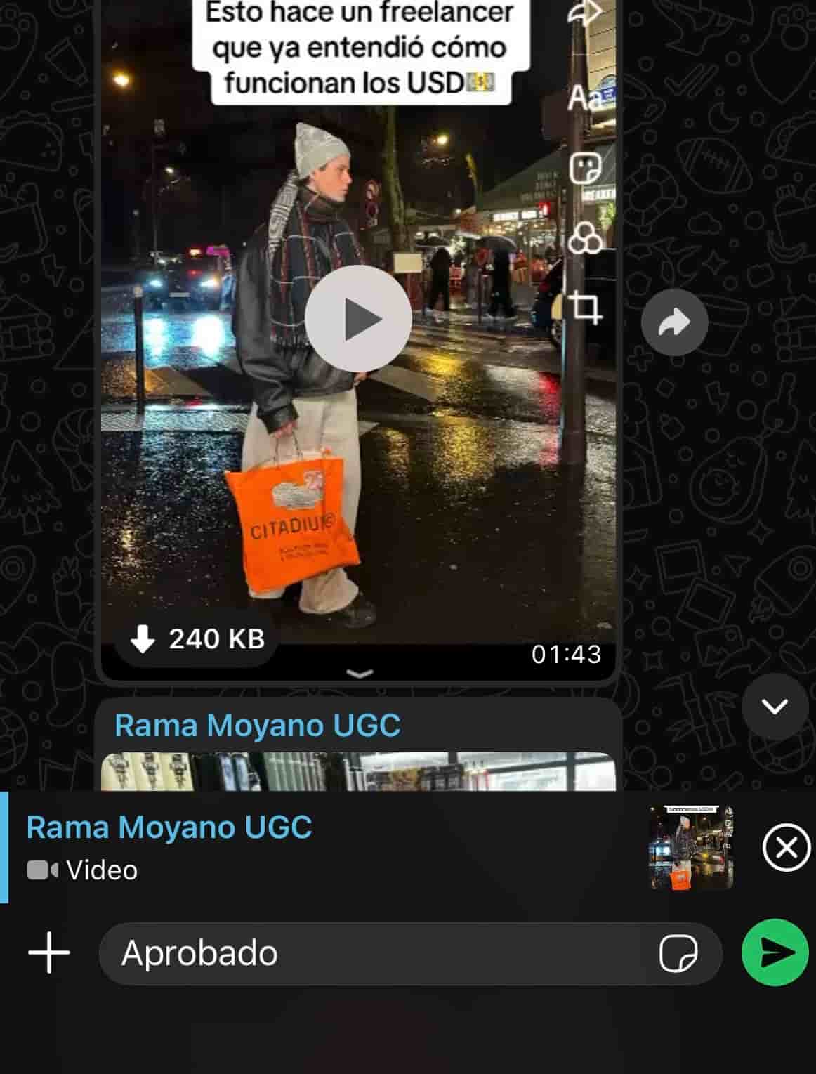 Ejemplo de aprobaciones de contenido