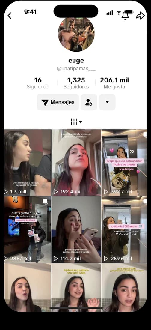 A Kora creator's account with daily videos on TikTok